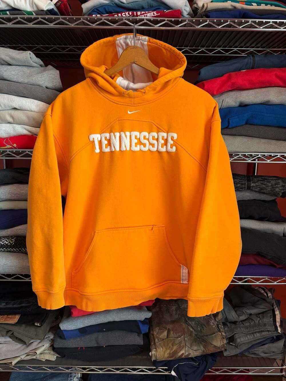 Nike Tennessee Volunteers Orange Vintage Team Hoodie Sweatshirt Men XL